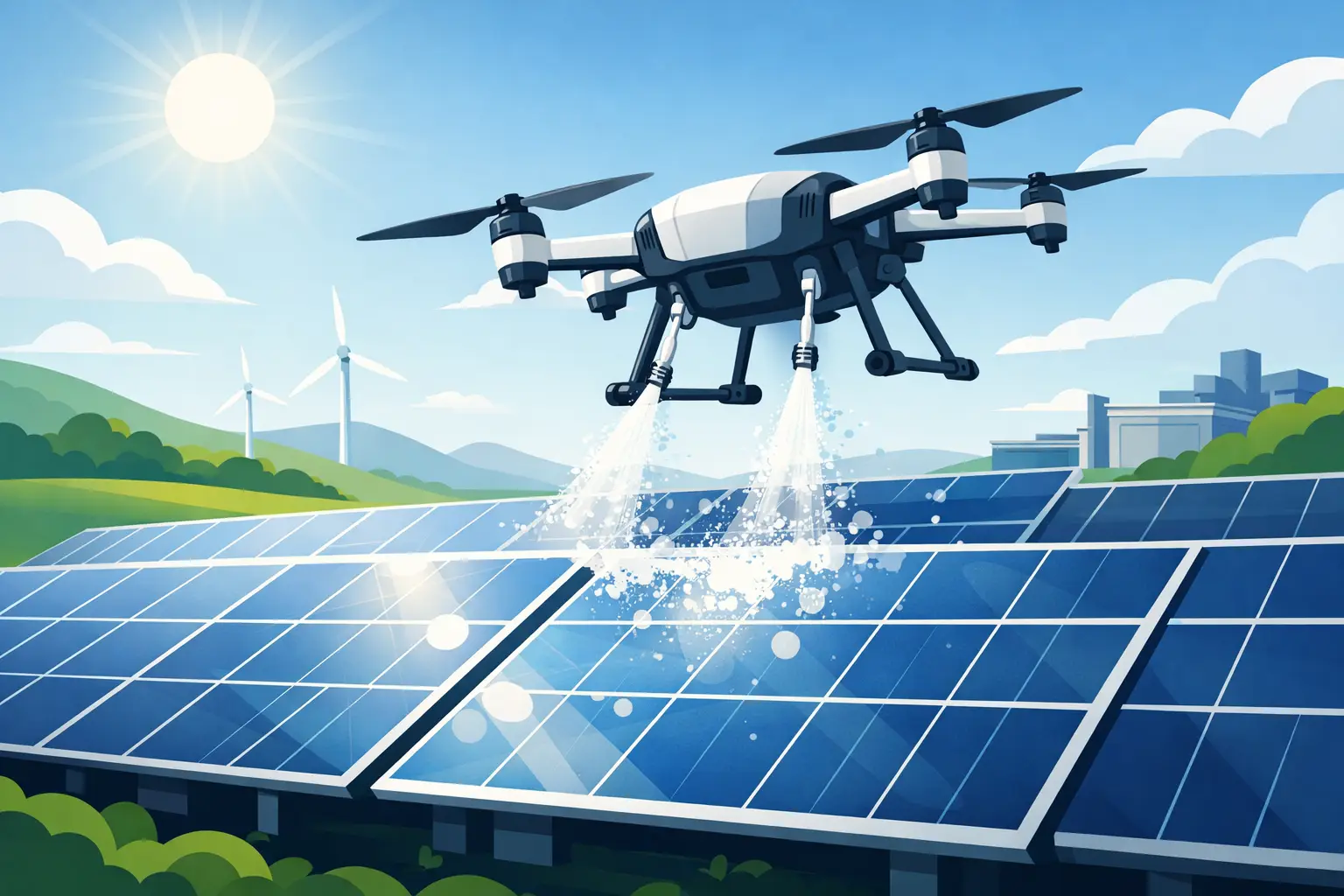 Limpeza de painéis solares com drone vale a pena?