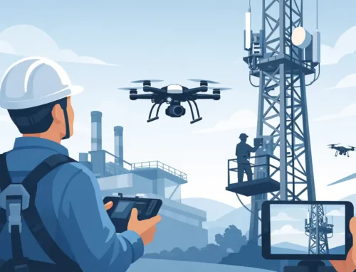 Segurança em altura com drones na manutenção