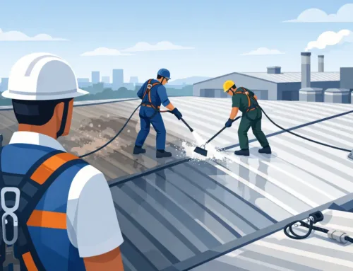 Como lavar coberturas industriais com segurança